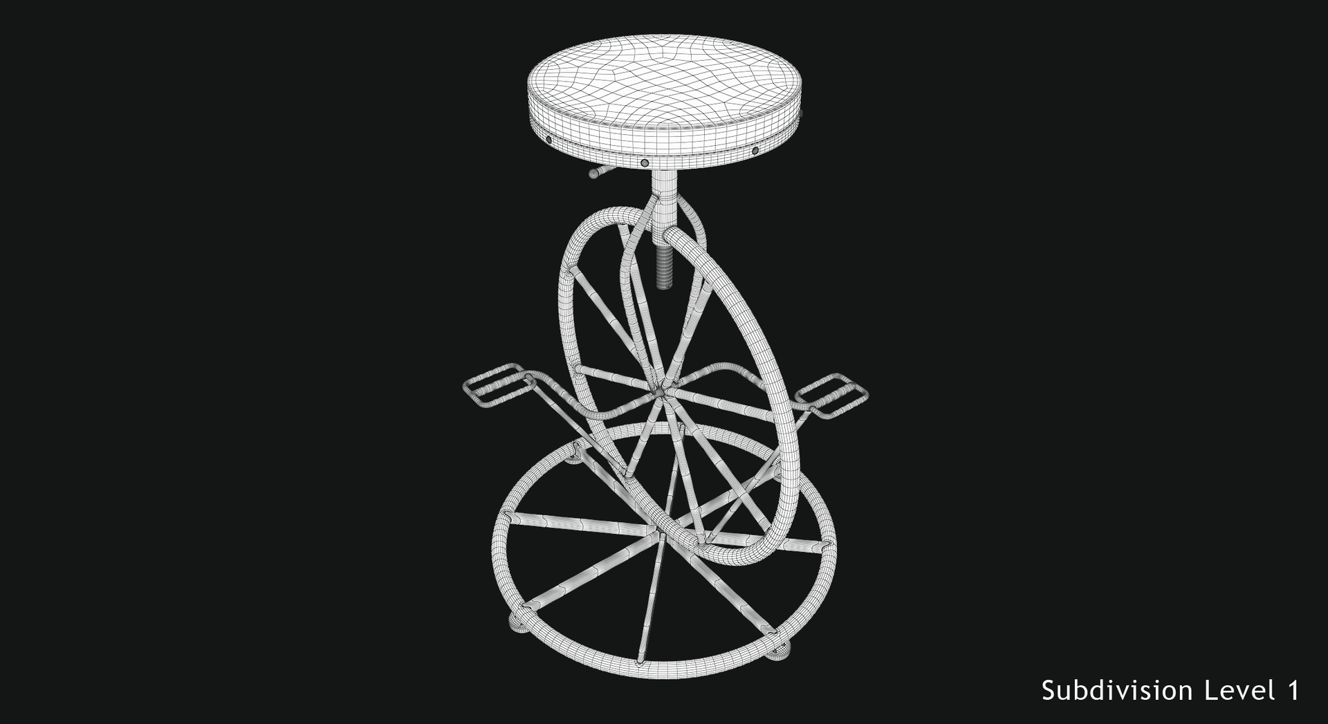 3D bicycle wheel bar stool model TurboSquid 1326487