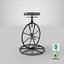 3D bicycle wheel bar stool model
