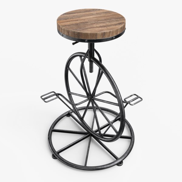 3D bicycle wheel bar stool model TurboSquid 1326487