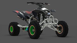 3D Blaze 450 Custom Dirt Racer Low-poly model