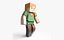 3D Alex Minecraft - Mixamo Animatable - Vray-Arnold model