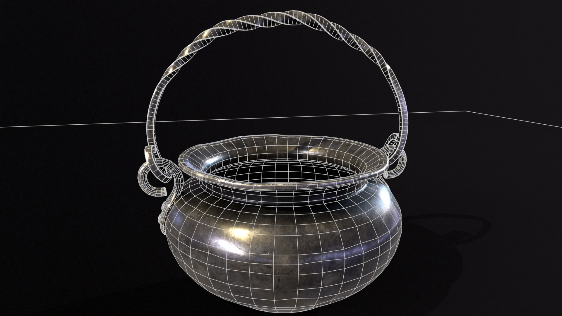 3D Medieval Iron Cauldron - TurboSquid 2198350