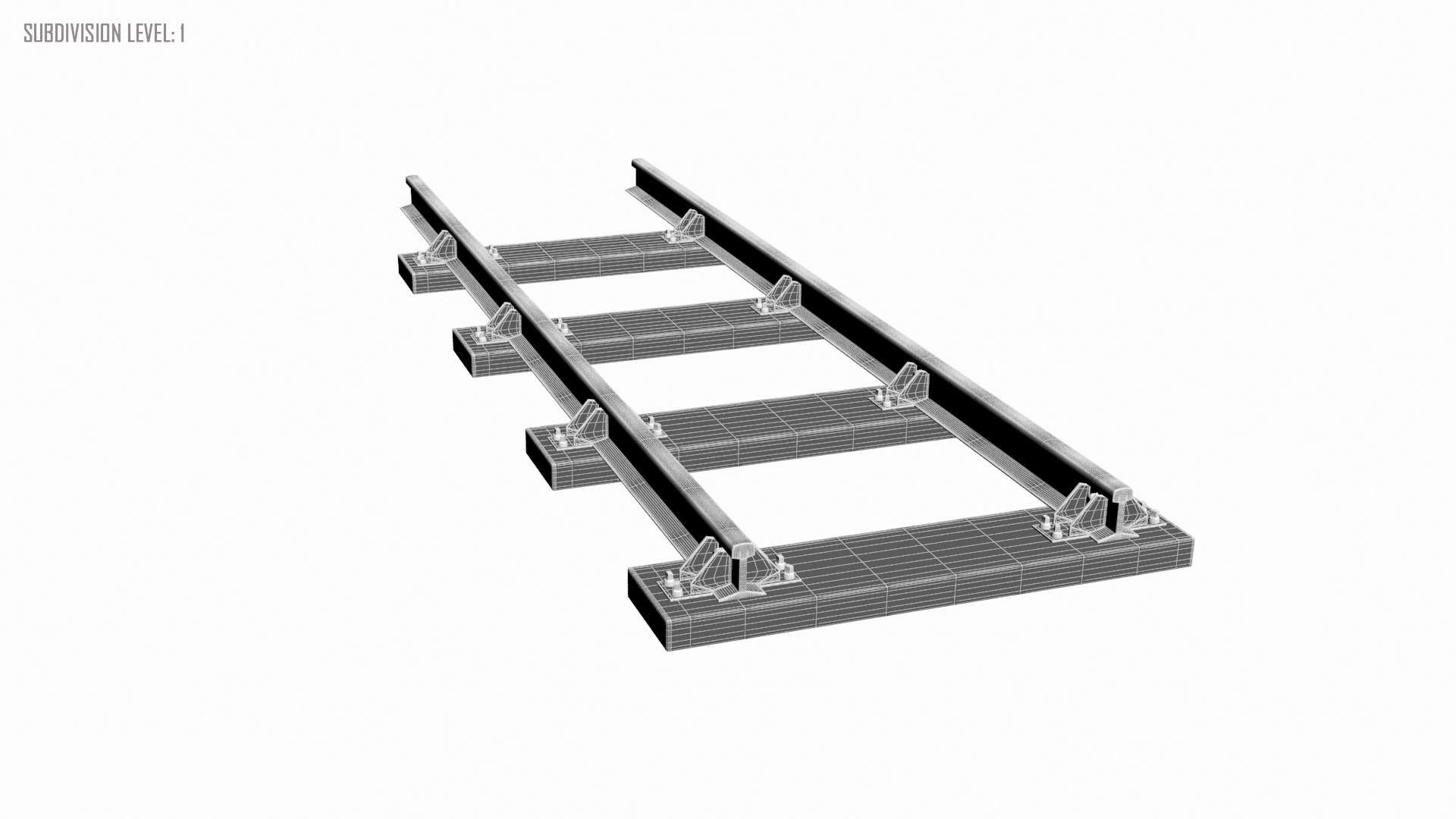 Train Tracks Model - TurboSquid 1515552