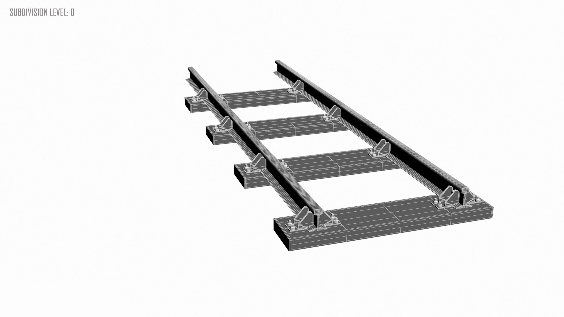 Train Tracks Model - TurboSquid 1515552