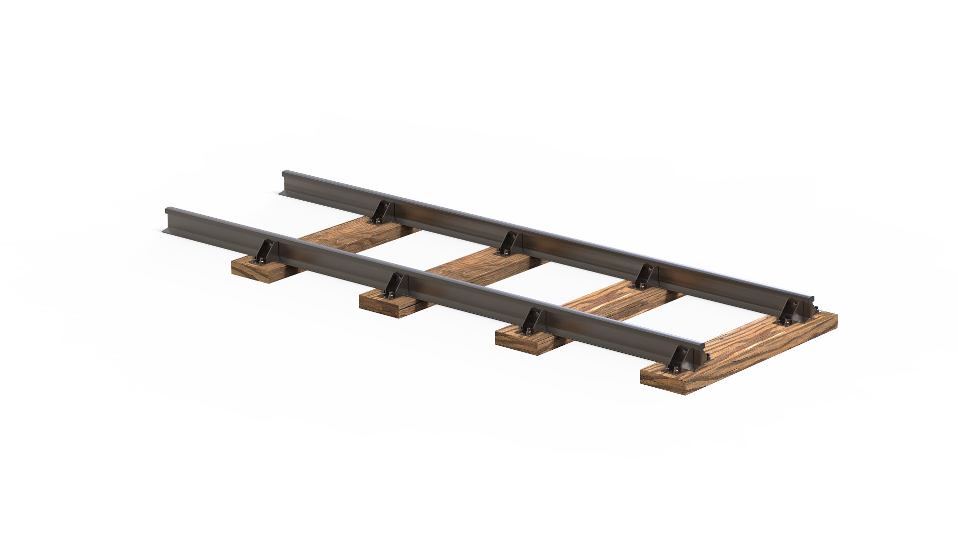 Train Tracks Model - TurboSquid 1515552