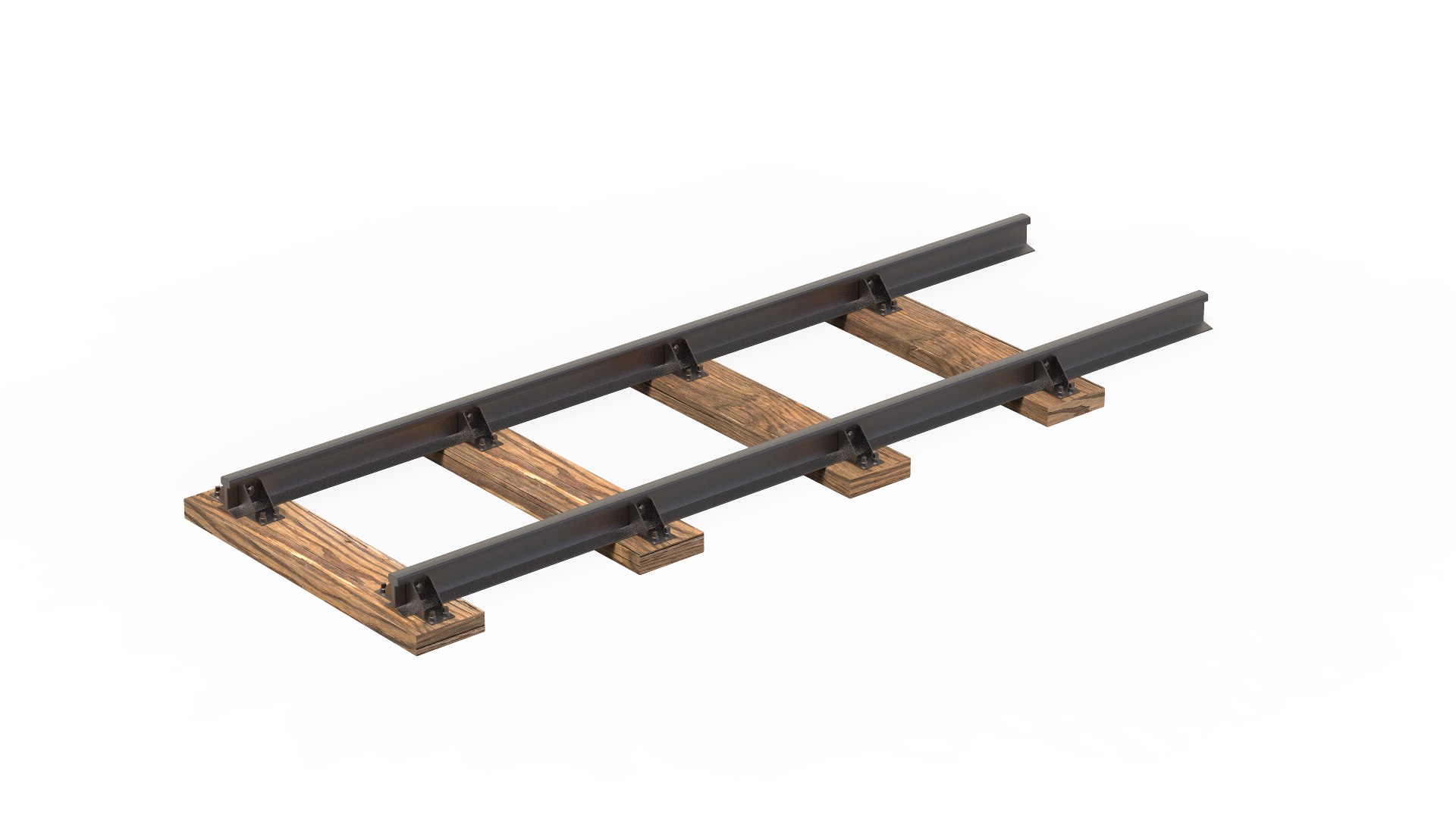 Train Tracks Model - TurboSquid 1515552