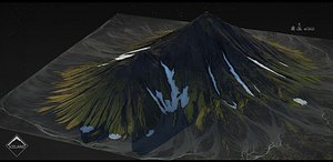 Iceland mountains Pack - 4 Gameready Meshes 3D model