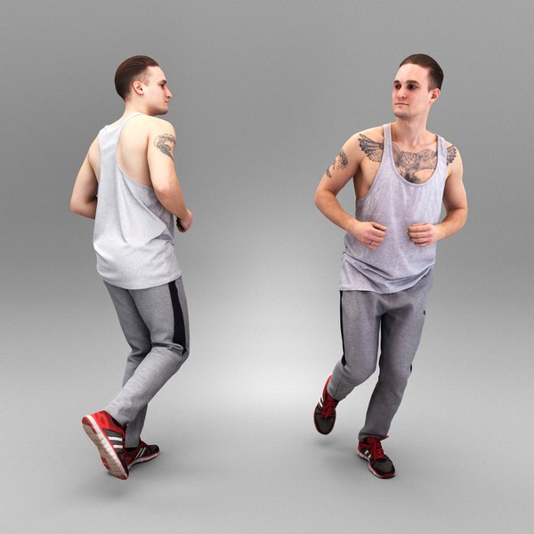 3D model Running young man 388