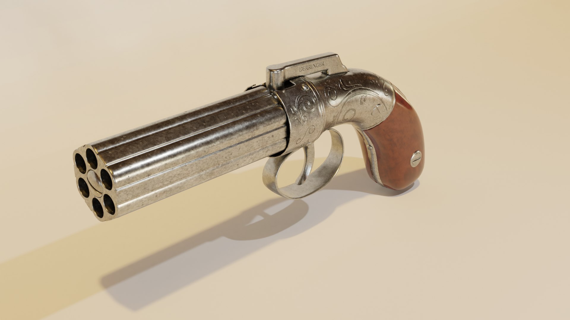 Pepperbox Derringer 3D Model - TurboSquid 2051230