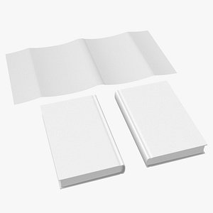 Dustjacket Hardcover Book Set Type 02 Basic Poses Blank and Generic