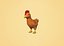3D Chicken - cartoon style