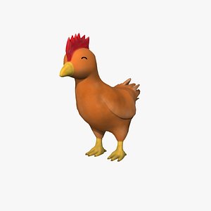 3D 3D Chicken - cartoon style