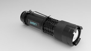 3D model flashlight light