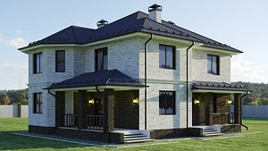 3D 3d modern house model