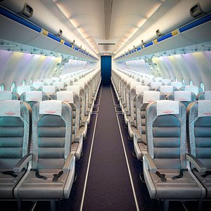 Airplane Cabin Interior Boeing 737