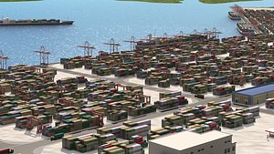 Container Terminal 01 3D