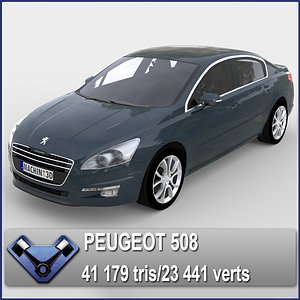 3d midpoly peugeot 508 model