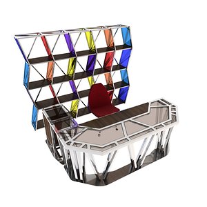 3D desk shelf