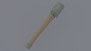 3D stielhandgranate german grenade
