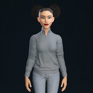 Cartoon-Realistic  Girl model
