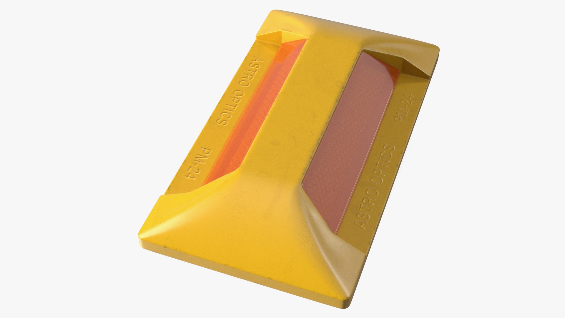 Orange Reflective Road Stud 3D model preview