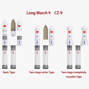 3D Long March 9 CZ9 model