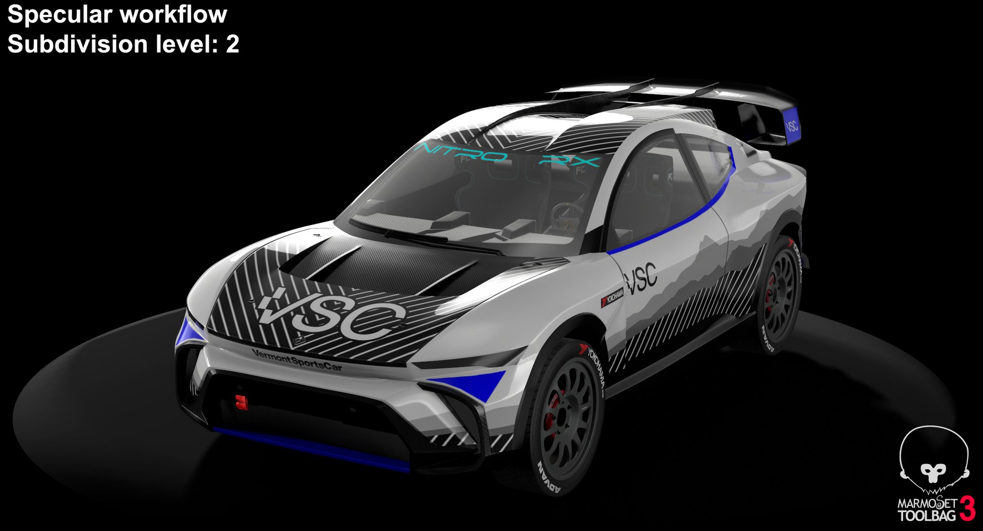 3D FC1-X Electric Rallycross SUV Conner Martell Vermont Sports Car Team model https://p.turbosquid.com/ts-thumb/Bx/9r0Fti/zm/screenshot005/png/1660939714/1920x1080/fit_q87/e8f29f430ce8d0e6e66e7d4fa3b2f42690b1b6a3/screenshot005.jpg