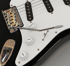 stratocaster electric guitar 3d model