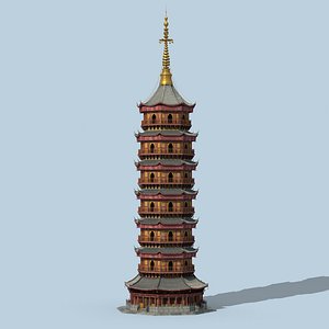 chinese tower 3D model