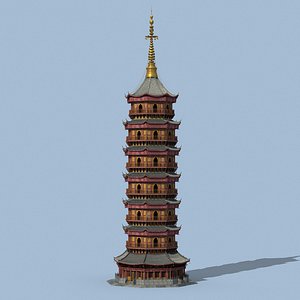 chinese tower 3D model