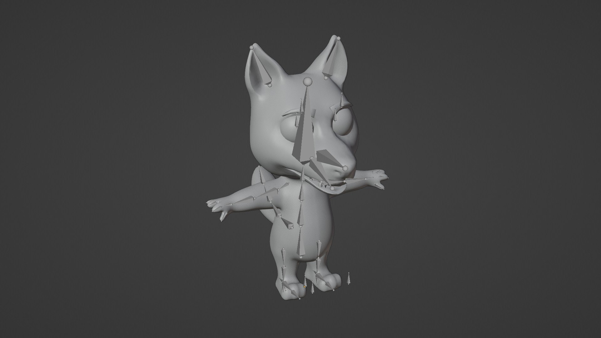 Cartoon Wolf Animated And Rigged Base Mesh 3D Model 3D Model ...