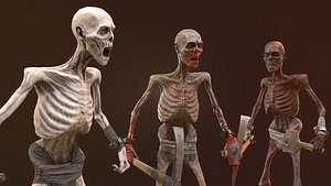 Ancient Dry Slave 3D