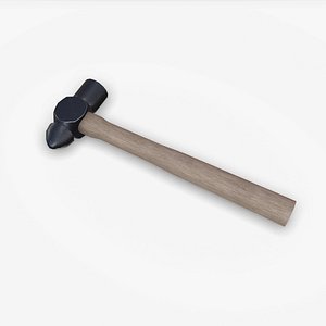 3D Ball Peen Hammer Low-poly PBR