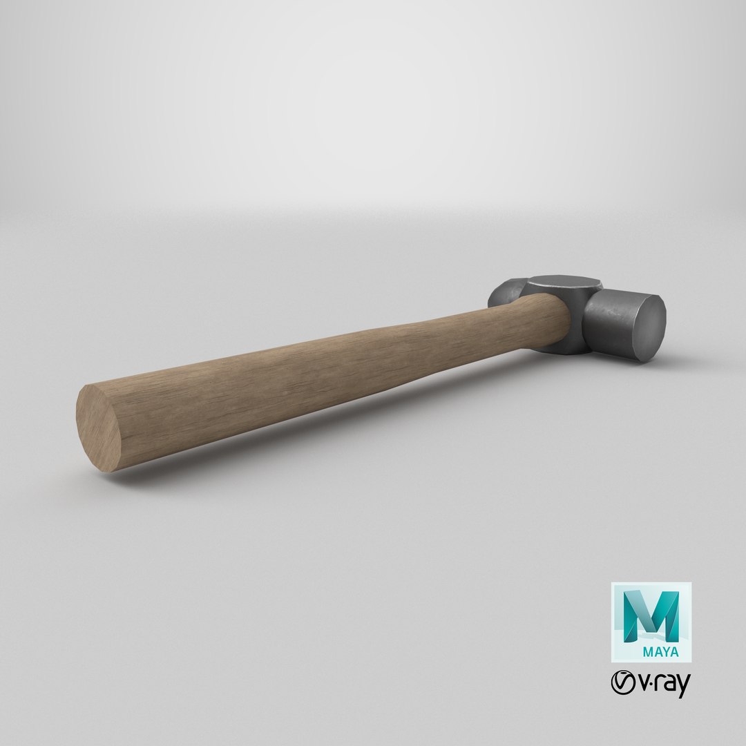 3D Ball Peen Hammer Low-poly PBR https://p.turbosquid.com/ts-thumb/Bx/PKRAzZ/kw/stemcell_maya_vray_render/png/1787528100/1920x1080/fit_q87/bc0a11695df5380bad299b3126446d34fba8c8b4/stemcell_maya_vray_render.jpg