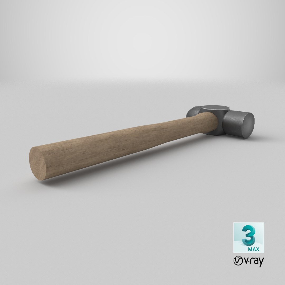3D Ball Peen Hammer Low-poly PBR https://p.turbosquid.com/ts-thumb/Bx/PKRAzZ/o1/stemcell_max_vray_render/png/1787528102/1920x1080/fit_q87/ce3b38fb689c165c6848f260a3cf25acf0297d3a/stemcell_max_vray_render.jpg