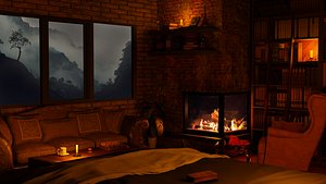3D Cozy Bedroom 3D model