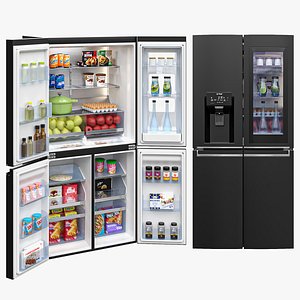 3D LG Refrigerators GF-D706MBL