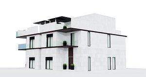Modern Twin Villa 02 3D model
