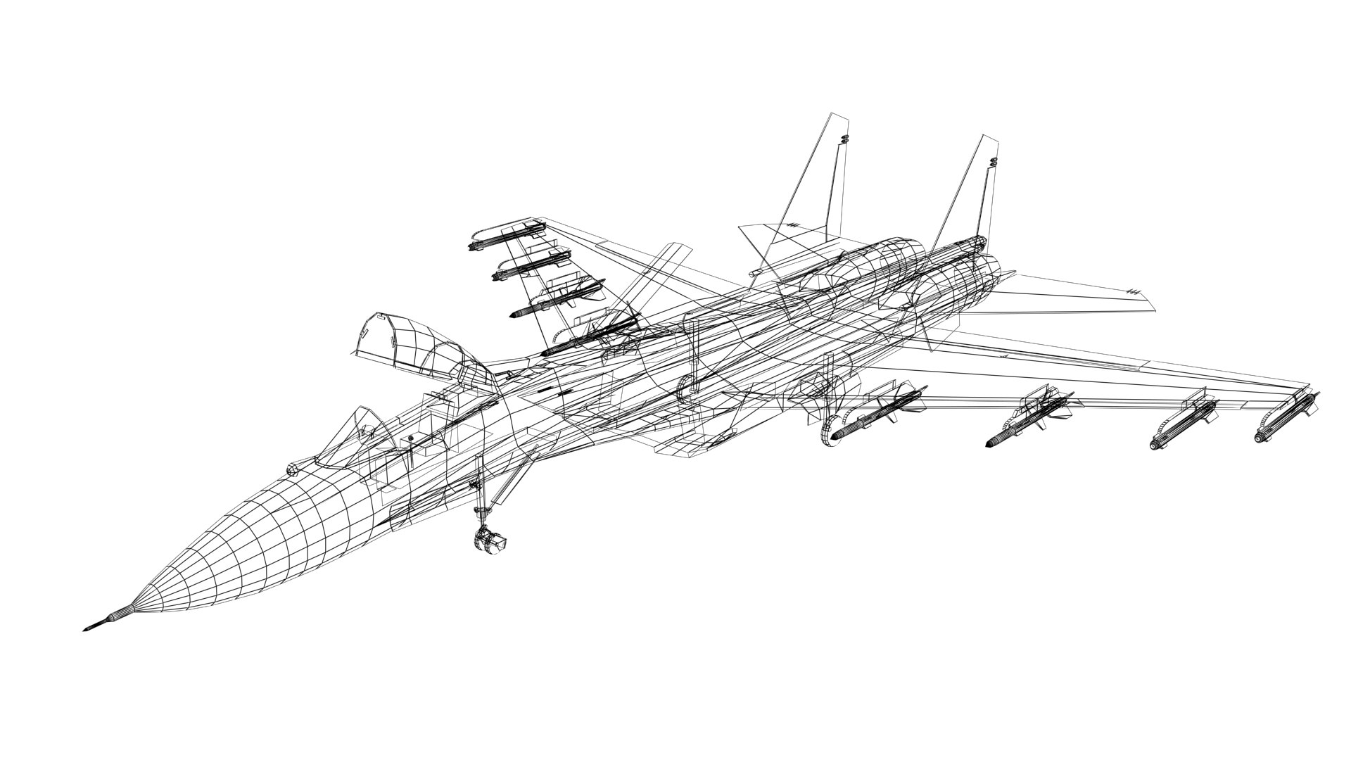 3D Sukhoi Su-27 https://p.turbosquid.com/ts-thumb/Bx/Wcuwbi/Yz/wire2/jpg/1664956017/1920x1080/fit_q87/f7122a6e3db41abab559eda6b07e6030d3008d56/wire2.jpg