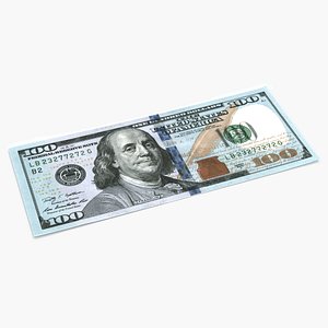 new 100 dollar bill 3D model