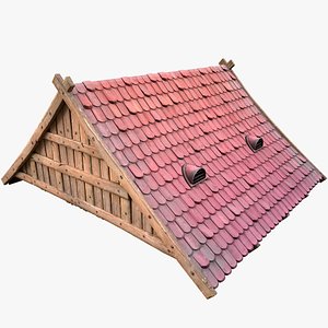 Medieval Tile Roof Modular 3D