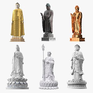 3D Buddha Statues Collection 7