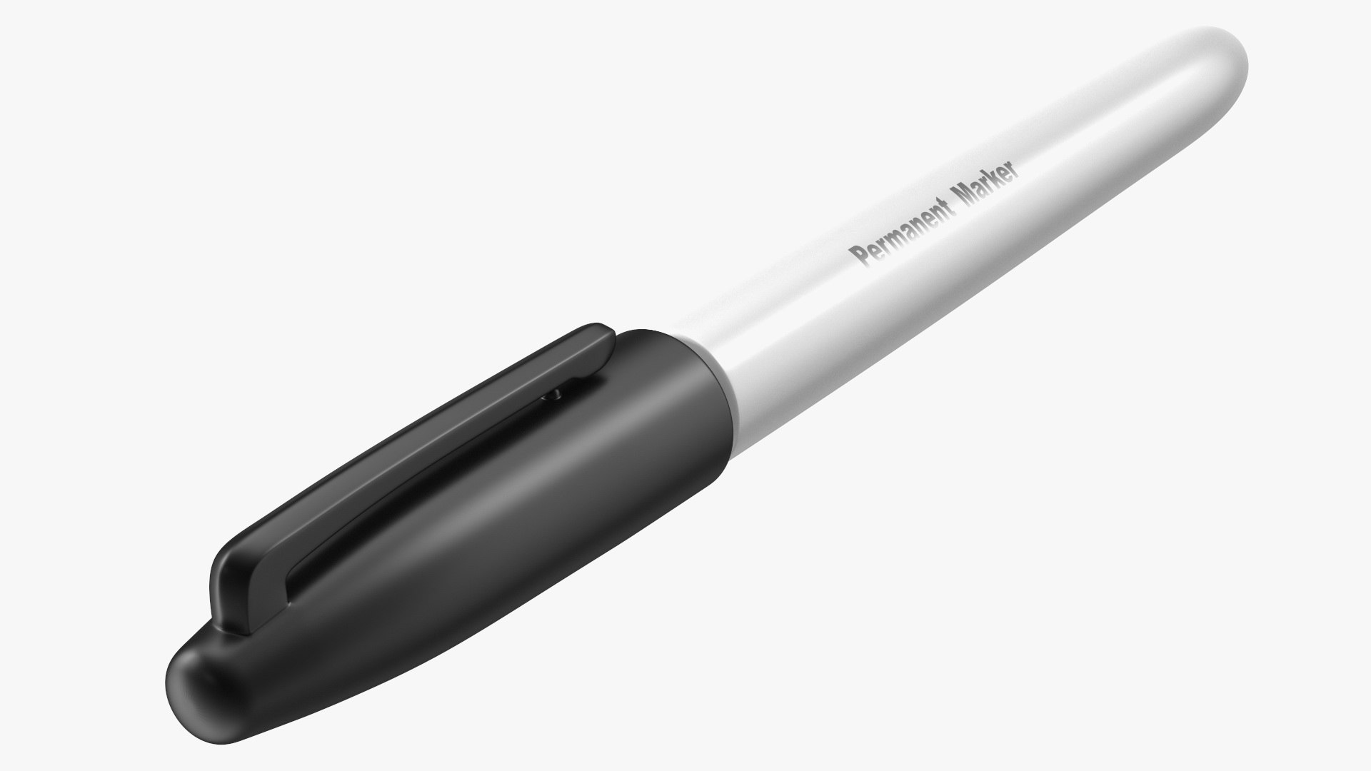Permanent Black Marker 3D model preview