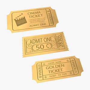 3D Vintage Event Tickets Collection