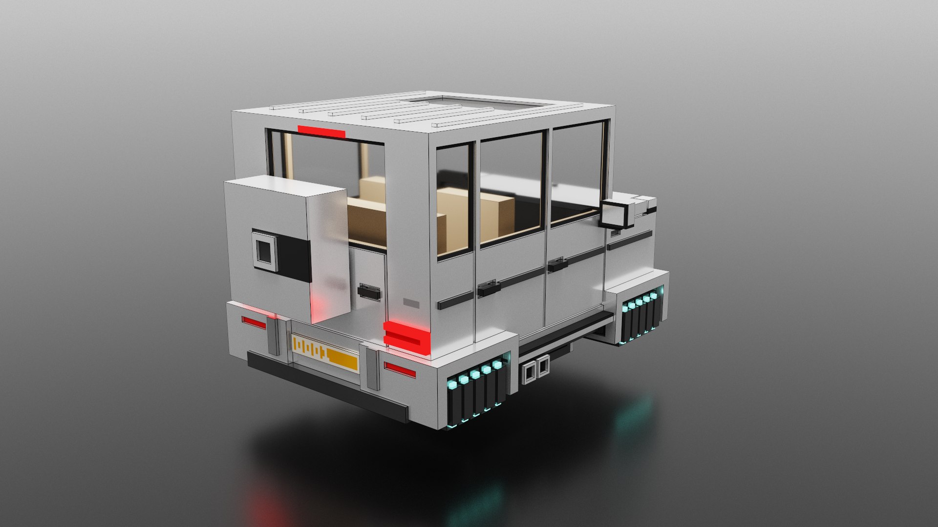 Voxel 3D Model 0001 Cute Flying Car Model - TurboSquid 1989015