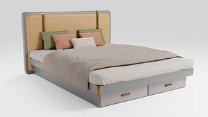 3D High quality bed with stylish design model