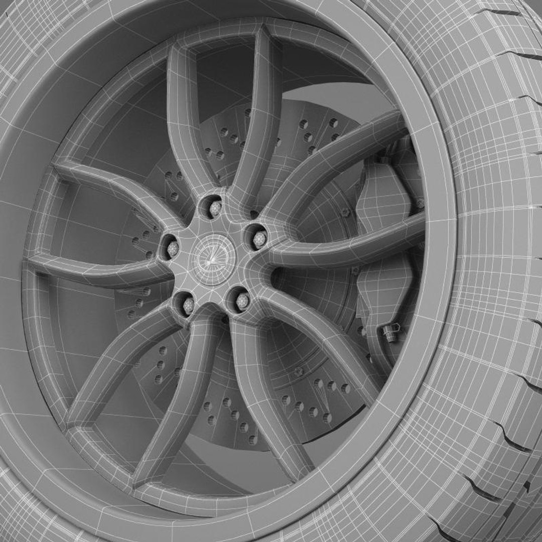 lexus rim tyre 3d model