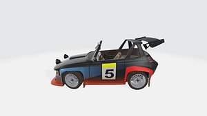 3D apex car black model