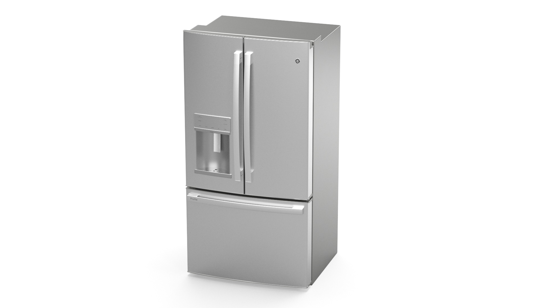 3D GE Profile FrenchDoor Refrigerator PYE22KYNFS TurboSquid 2087845