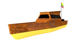 Myanmar Wooden Boat